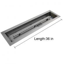Stanbroil Stainless Steel Linear Trough Drop-In Fire Pit Pan and Burner 36 by 6-Inch