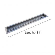 Stanbroil Stainless Steel Linear Trough Drop-In Fire Pit Pan and Burner 48 by 6-Inch
