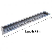 Stanbroil Stainless Steel Linear Trough Drop-In Fire Pit Pan and Burner 72 by 6-Inch