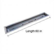 Stanbroil Stainless Steel Linear Trough Drop-In Fire Pit Pan and Burner 60 by 6-Inch