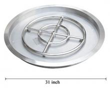 Stanbroil Stainless Steel Round Drop-In Fire Pit Burner Ring Pan, 31-Inch