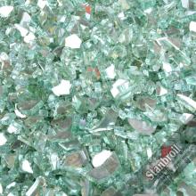 Stanbroil 10-Pound 1/4 Inch Fire Glass for Fireplace Fire Pit Light Green Reflective