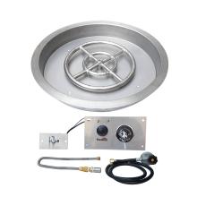 Stanbroil 19 inch Round Drop-In Fire Pit Pan with Spark Ignition Kit Propane Gas Version