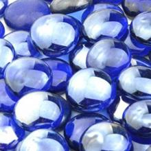 Stanbroil 10-pound 1/2 Fire Glass Drops for Fireplace Fire Pit, Royal Cobalt Blue Luster