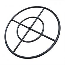 Stanbroil 24 inch Round Fire Pit Burner Ring, Double Ring, Black Steel