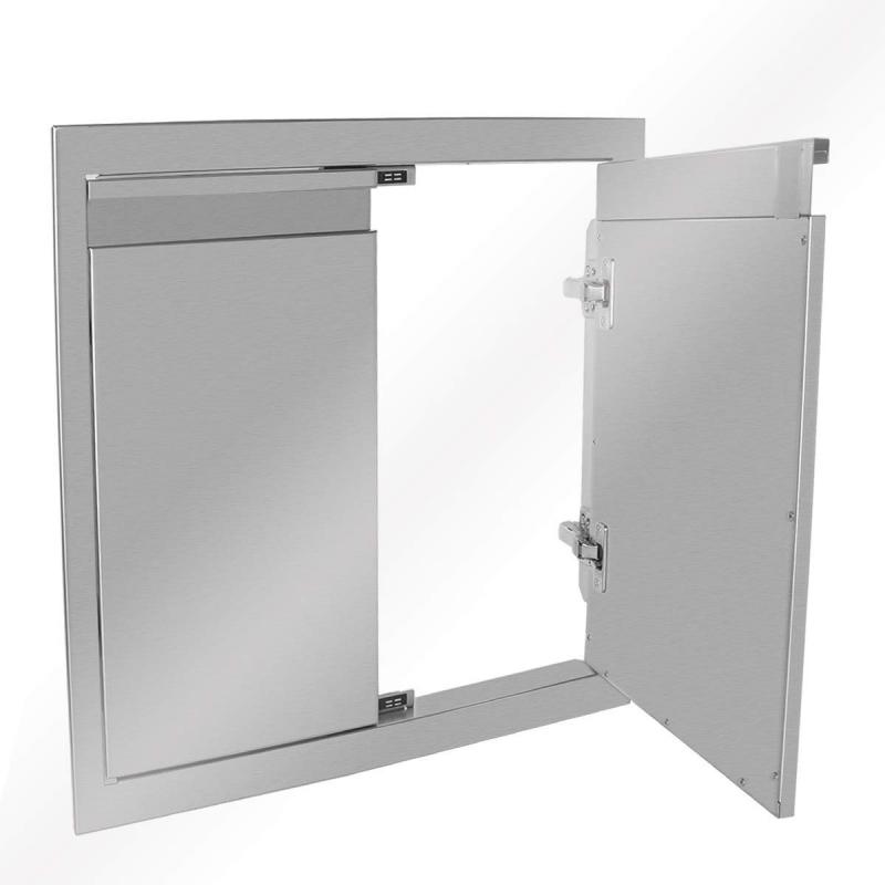 stainless steel outdoor kitchen doors