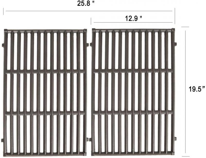 Stanbroil 19.5 Inch Cast Iron Cooking Grates Fit Weber Genesis 300 Series E310 E320 E330 S310