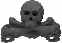 Stanbroil Imitated Human Skulls and Bones Gas Log Decoration, Halloween Decor for Indoor and Outdoor Fireplaces and Fire Pits, 1-Pack, Gray - Patent Pending