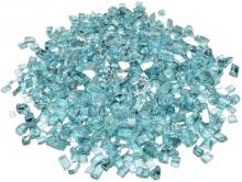Stanbroil 10-Pound 1/4 inch Tempered Fire Glass for Fireplace Fire Pit, Aqua Blue Reflective