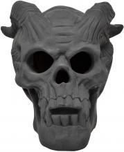 Stanbroil Fireproof Fire Pit Fireplace Demon Skull Gas Log for Ventless & Vent Free, Propane, Gel, Ethanol, Electric, Outdoor Fireplace and Fire Pit, Halloween Decor, Black - Patent Pending
