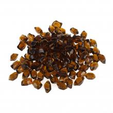 tanbroil 10-Pound Fire Glass - 1/2 inch Polygon Fire Glass for Fireplace Fire Pit and Landscaping, Amber