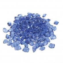 Stanbroil 10-Pound Fire Glass - 1/2 inch Polygon Fire Glass for Fireplace Fire Pit and Landscaping, Pacific Blue