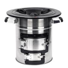 Stanbroil Portable Stainless Steel Outdoor Coal Stove With Handle - Lightweight Cook Pot for Backpacking/Hiking/Camping