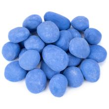 Stanbroil 24pcs Light Weight Ceramic Fiber Pebble Stones for Indoor Outdoor, Gas Inserts, Ventless, Vent Free, Electric, Outdoor Fireplaces and Fire Pits - Blue