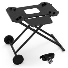 Stanbroil Portable Grill Cart for Weber Q Series Gas Grills, Upgraded Outdoor Grill Stand with Hooks and Folding Shelf, Comes in One Piece, Stable and Heavy Duty