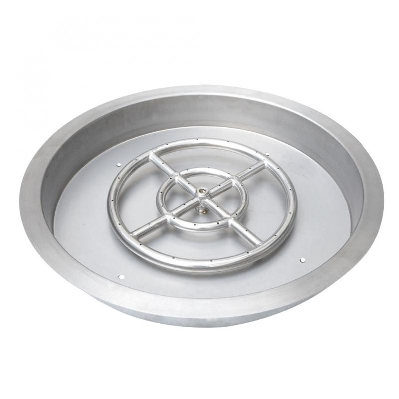 Stanbroil Stainless Steel Round Drop In, Round Fire Pit Burner Cover