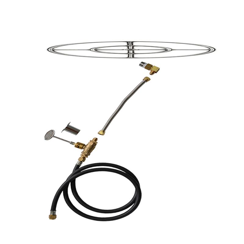 18-24 Inch Stainless Steel Gas Burner Ring For Fire Pit – Dreffco, Outdoor, Silver