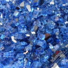 Stanbroil 10-pound 1/4 inch Fire Glass for Fireplace Fire Pit, Cobalt Blue Reflective