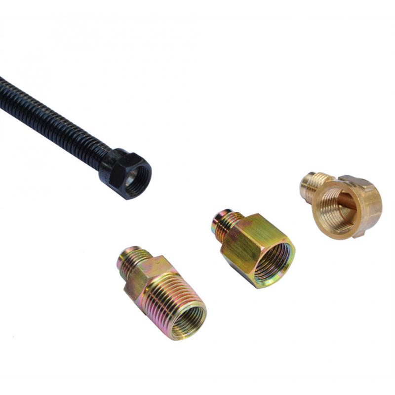 Stanbroil 3/8 X 12 Non-Whistle Flexible Flex Gas Line Connector Kit for  NG or LP Fire Pit and Fireplace