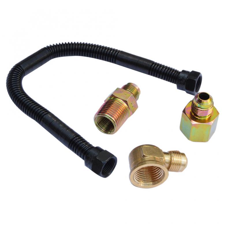 Stanbroil 3/8 X12 Non-Whistle Flexible Flex Gas Line Assembly Kit for NG  or LP Fire Pit and Fireplace - Stanbroil Outdoor
