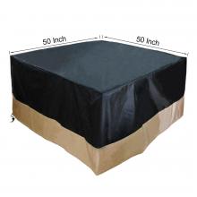 Stanbroil Square Fire Pit /Table Cover, Black, 50-Inch