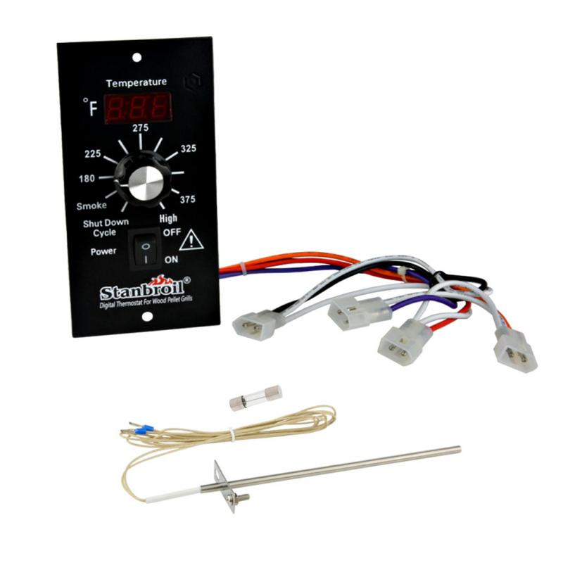 Digital Thermostat Kit for Traeger Wood Pellet Grills Direct Igniter Temperature Full Control Panel for BBQ Pellet Stove w/Smoke and 180 to 375 Temperature Mode 