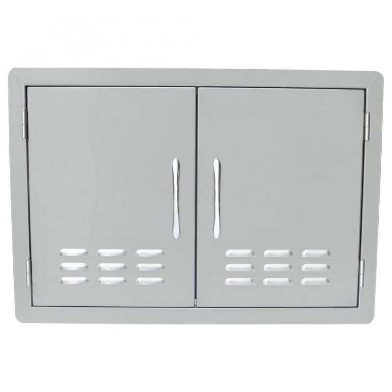 30”Outdoor Kitchen Stainless Steel Double Access Door with Vents