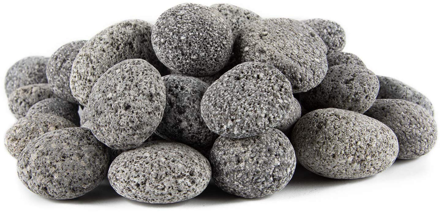 10 pounds 1-2 Stanbroil Tumbled Lava Rock Pebbles for Indoor or Outdoor Gas Fire Pits and Fireplaces 