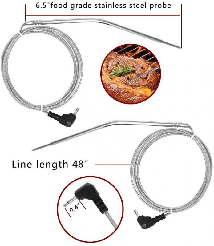 Replacement Meat Temperature Probe for Thermopro TP20 TP17 TP16 TP-08S TP07  TP04