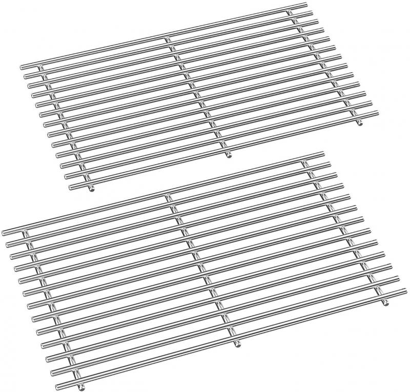 Stanbroil Stainless Steel Cooking Grates Summit 400 Series Summit E/S 450/440/460/470 Gas Grills with Smoker Box, Replacement Parts for Weber 67550 - Set of 2 - Stanbroil Outdoor