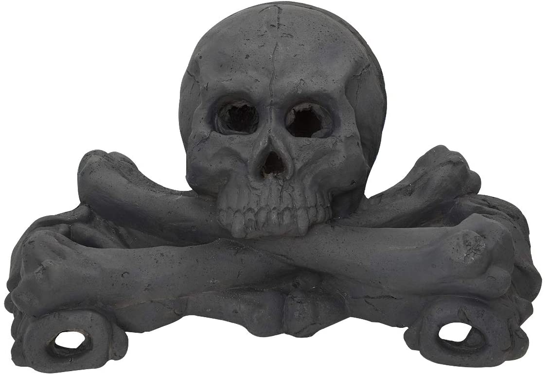 Fire Pits White Stanbroil Imitated Human Skulls and Bones Gas Log for Indoor or Outdoor Fireplaces Halloween Decor 1-Pack 