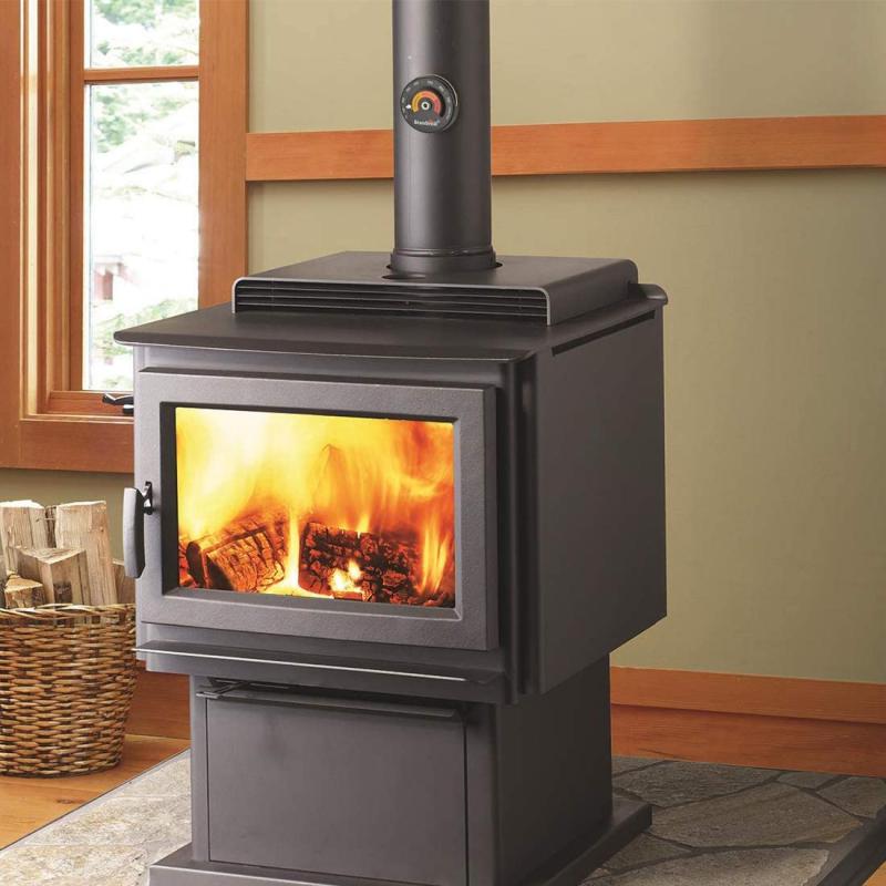 Round Pointer Stove Thermometer Kitchen Oven Fireplace Bimetal