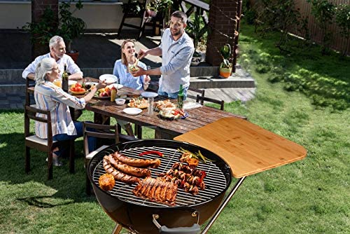 Kettle Grill Table Shelf, Charcoal Grill Table Shelf for All 18 Charcoal  Kettle Grills, Portable BBQ Charcoal Grill, Replaces Weber Grill Side  Shelf