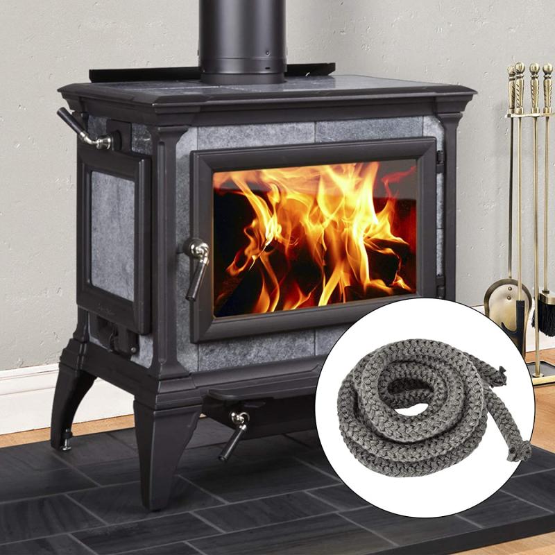 Stanbroil Wood Stove Gasket Kit - 1/2 X 84 Inch Graphite Fiberglass Rope With High Temp Cement