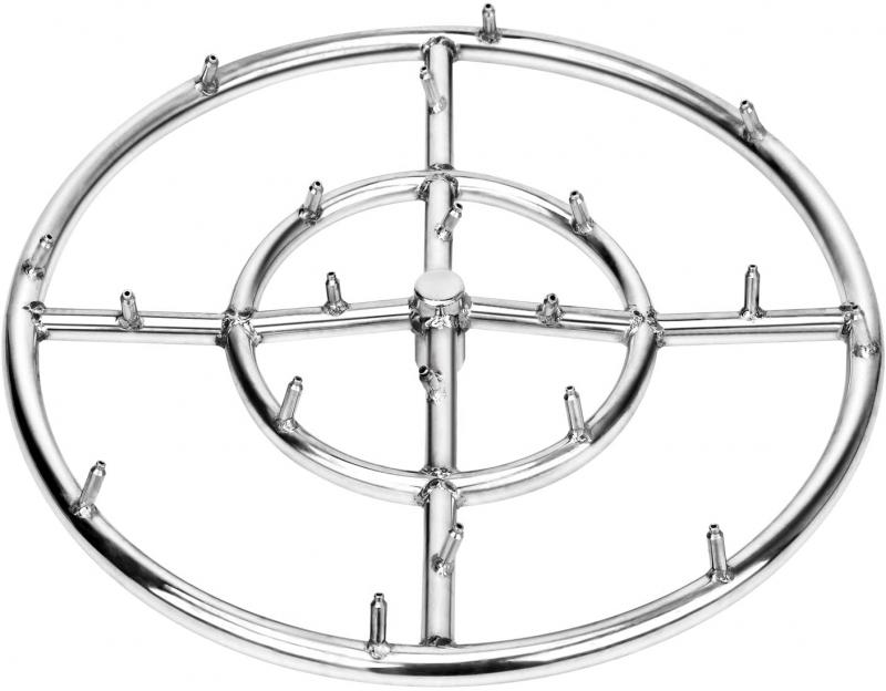 Stanbroil 18 Inch Stainless Steel Round, Propane Fire Pit Burner Rings
