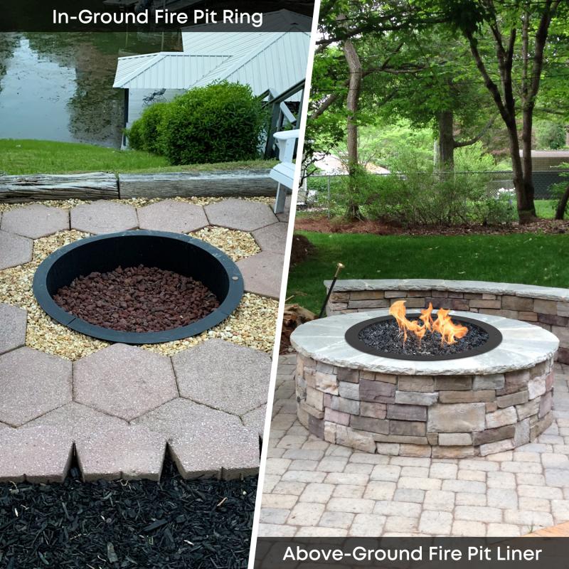 Stanbroil Fire Pit Ring, Heavy Duty Steel Fire Pit Liner Ring, DIY ...