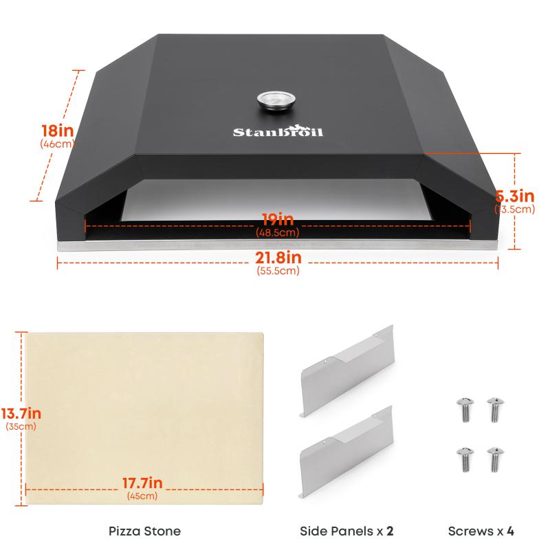 Stanbroil Pizza Oven for Blackstone 36 Gas Griddle Cooking