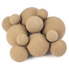 Stanbroil 12 Pack Ceramic Fire Balls, Mixed 4 Sizes Fireplace Balls, Modern Accessory for Fire Pit, Fire Bowl, and Fireplace, Beige