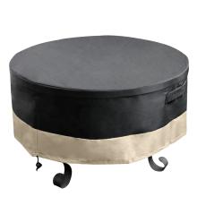 Stanbroil 50 Inch Round Fire Pit Cover, Full Coverage Fire Pit Table Cover, Patio Furniture Cover with Durable and Water Resistant Fabric, Black