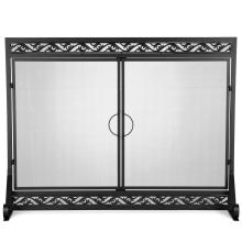 Stanbroil Fireplace Screen,Metal Fireplace Screen with Magnetic Doors and Spark Guard Grate for Fireplace Indoor Use, 44