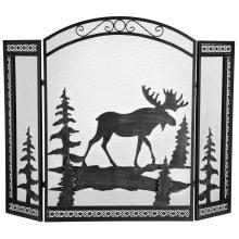 Stanbroil Metal Fireplace Screen, 3 Panel Fireplace Screen with Spark Guard Grate for Fireplace Indoor Use, 43/26
